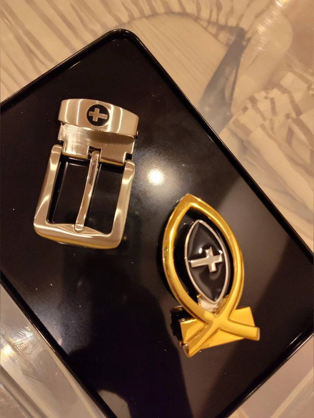 Men's Interchangeable Buckle Set - Gold & Silver